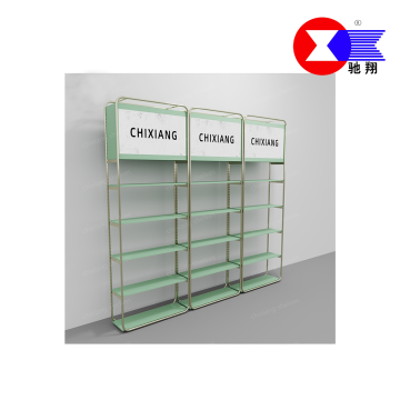 Light Green Metal Frame Wall Display Shelf