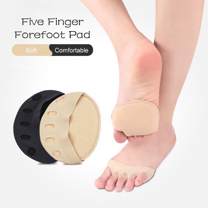 1 Pair Invisible Heel Pads Women Men Forefoot Pad Makeup Black Beige Silicone Foot Skin Care Tool Comfortable Forefoot Pads