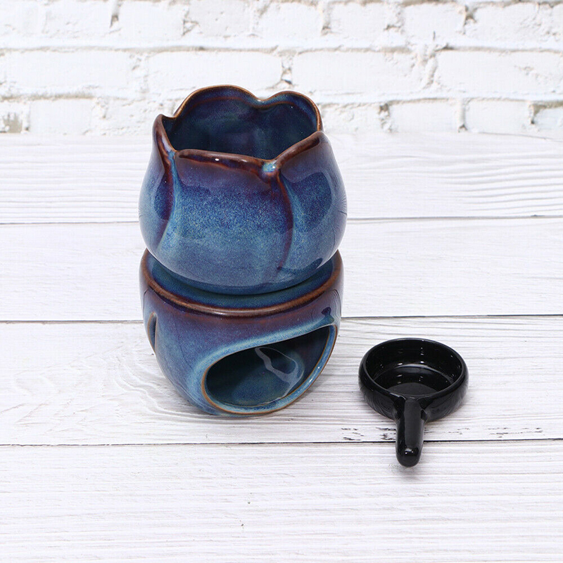1pc Ceramic Oil Burner Melt Wax Warmer Diffuser Tealight Candle Holder Home Oil Fragrance Tea Light Candle Holder