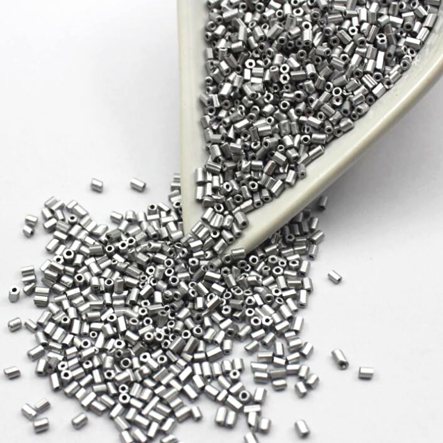 16g 1000pcs 2*3mm Metal Color Tube Garment Beads Loose Spacer Beads Cezch Glass Seed Beads Handmade Jewelry DIY Making Bead JS23