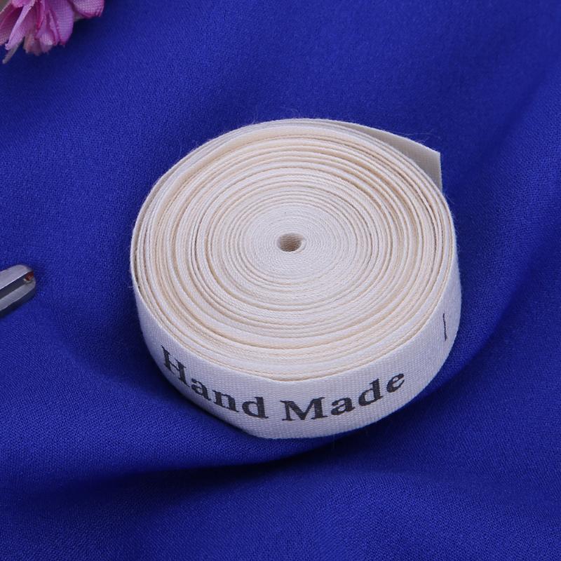 5 Yard Sew on Woven Lables Handmade Garment Tags DIY Sewing Fabric Tags Stampato Clothing Labels Craft Tools