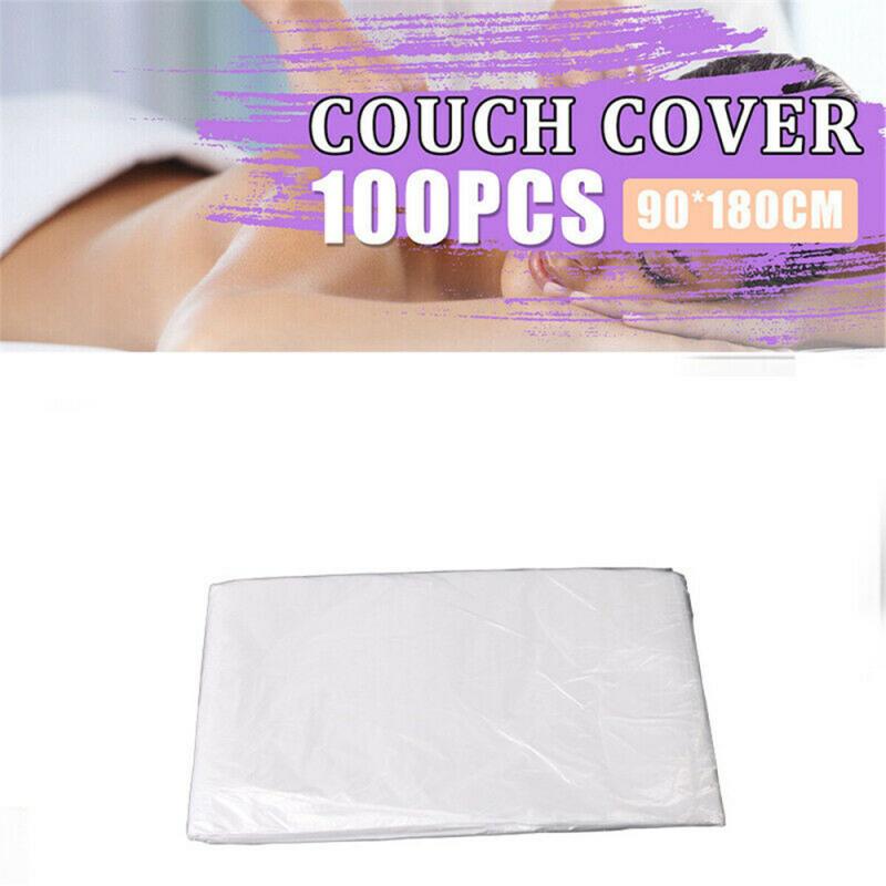 100pcs/Set Couch Cover For Massage Tables Disposable Film Bed Cover Easy Cleaning Treatment Waxing Protection DIY