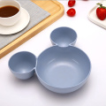 4Colors Cartoon Mickey Bowl Dishes Lunch Box Kid Baby Rice Feeding Coconut Ramen Bowl Plastic Snack Plate Tableware