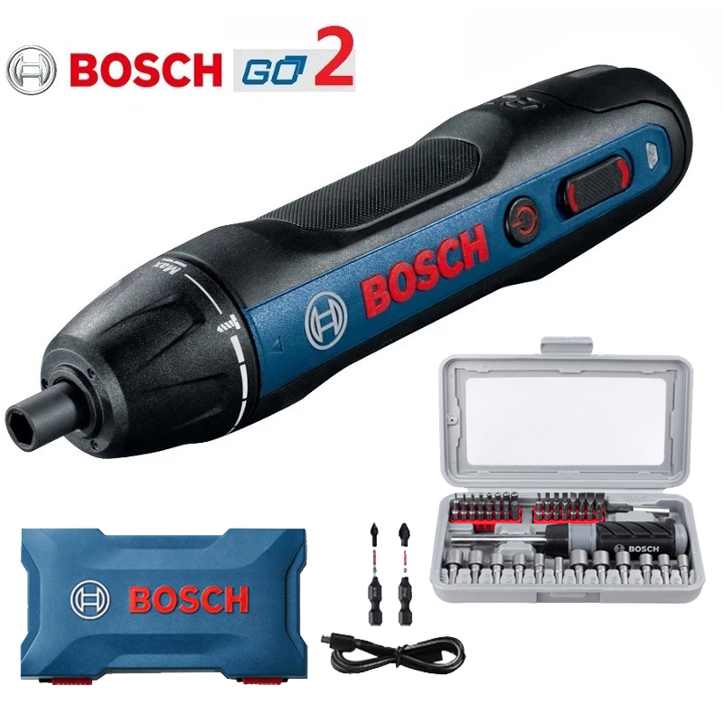 Original Bosch Go2 Electric Screwdriver Set 3.6V Rechargeable Automatic Screwdriver Hand Drill Bosch Go 2 Electric Batch Tool