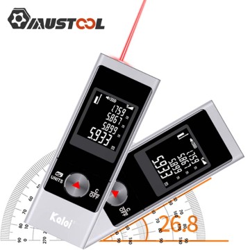 MUSTOOL 50M/70M/80M Digital Mini Laser Rangefinder with Electronic Angle Sensor M/In/Ft Unit Switching Laser Distance Meter