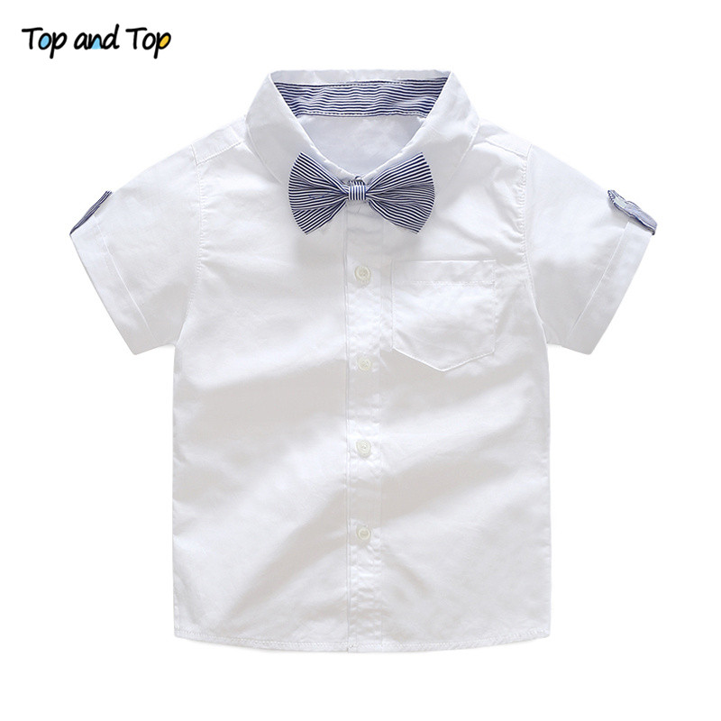 Top and Top Summer Toddler Baby Boys Clothing Sets Short Sleeve Bow Tie Shirt+Suspenders Shorts Pants Formal Gentleman Suits