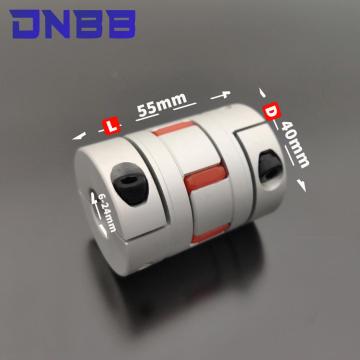 LM series1PCS Flexible plum clamp coupler D40 L55 shaft size CNC Jaw shaft coupling/8/10/12/14/16/18/20/22mm D40L55