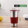 1Pc Stainless Steel Cups Kitchen Wine Beer Coffee Cup Whiskey Milk Mugs Outdoor Travel Camping Cup Drinkware 175/260/300/480ML