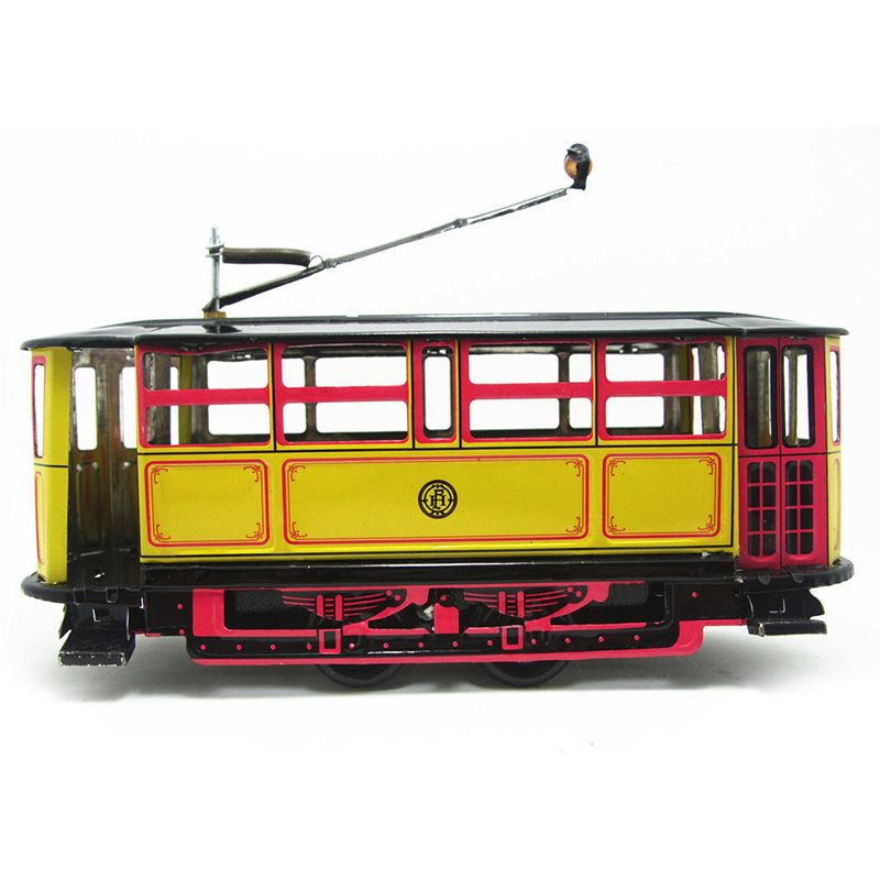 Clockwork Streetcar Toy Retro Wind Up Tram Cable Bus Vintage Collection Kid Gift