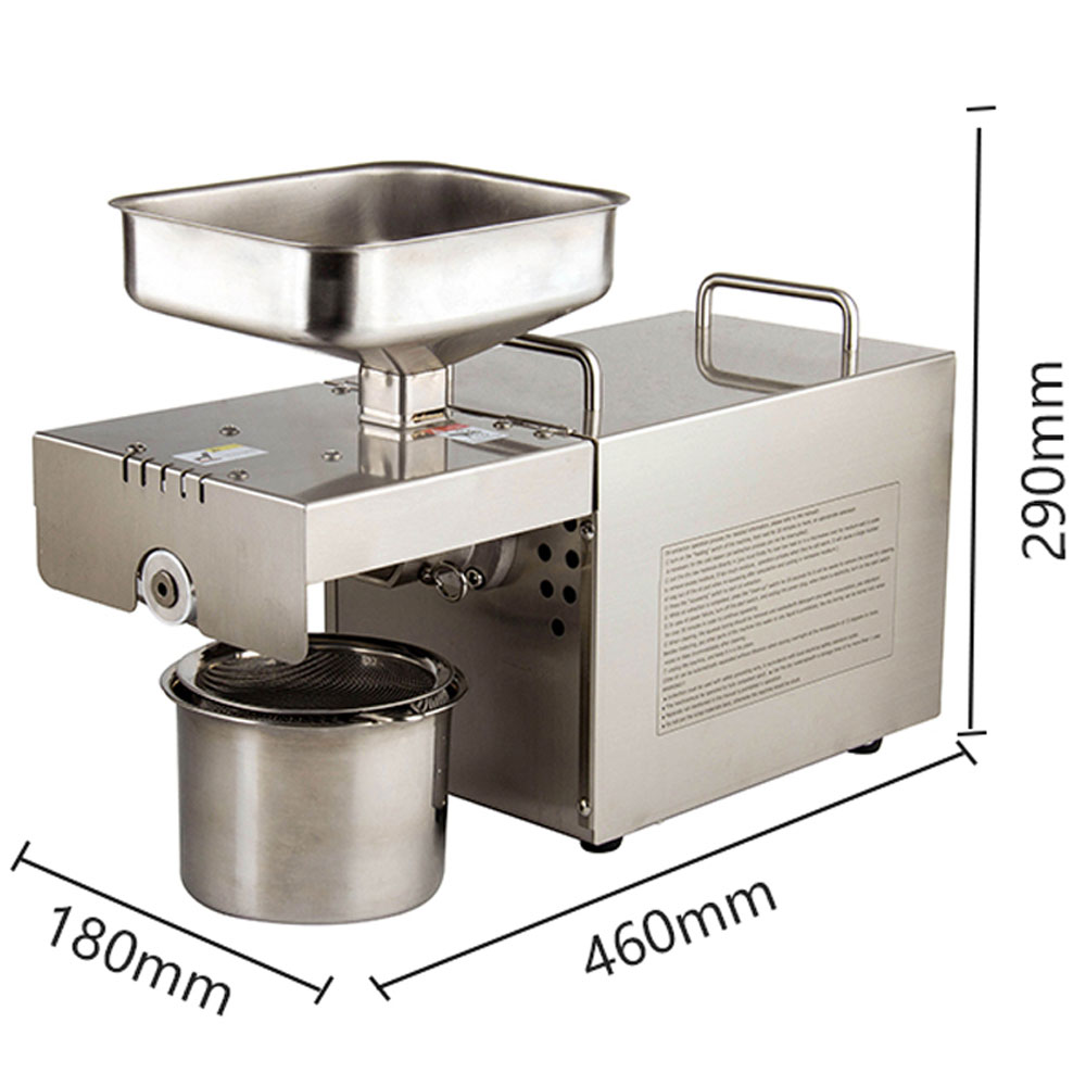 Stainless steel oil press extractor 110V/220V cold oil machine home oil presser peanut flaxseed sesame oil extracting machine