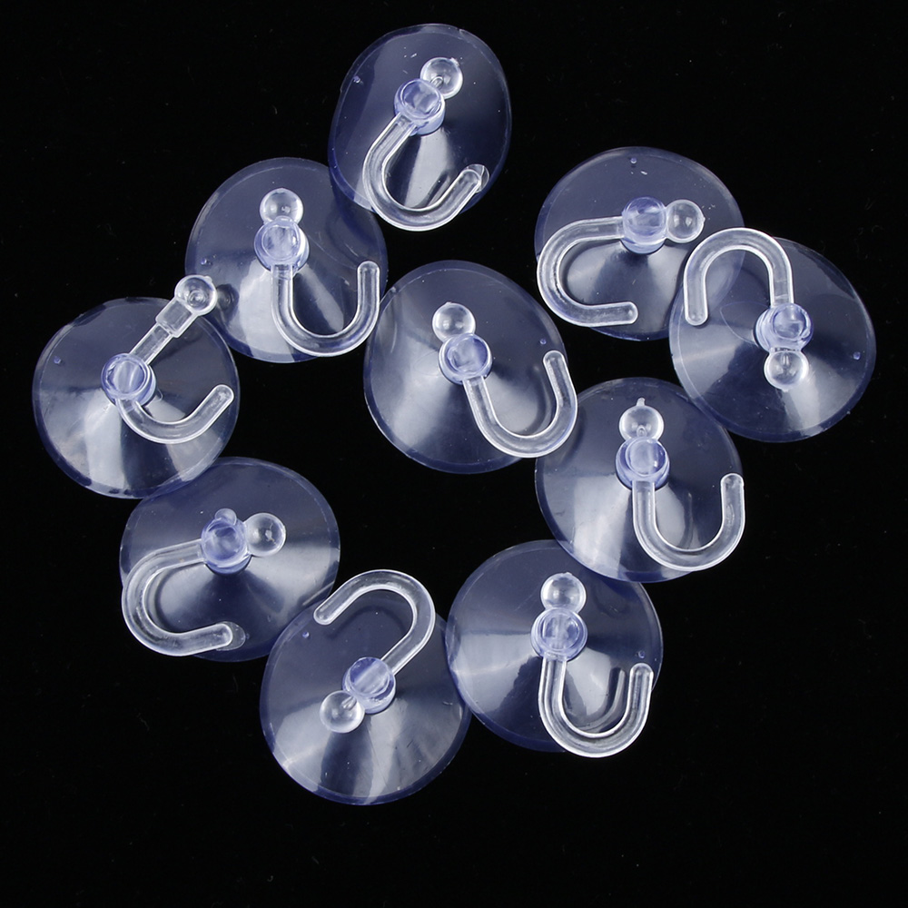 5PCS/10PCS Strong Suction Cup Glass Window Wall Hooks Hanger Kitchen Tool Bathroom Transparent Suckers