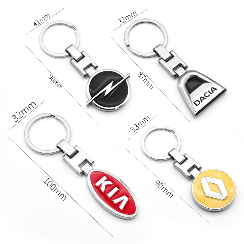 30 logos metal car keychain creative double-sided logo key ring car accessories for Chevrolet-Camaro cruze malibu and other car