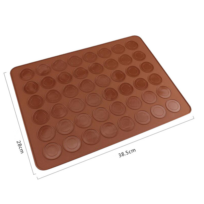 48 Hole 38*28cm Macaron silicone pad baking mat Round Shape Baking Pad DIY Cake Dessert Oven Liner baking tools for cakes
