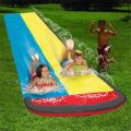 145x610 Water Park Double Surf Water Slide Outdoor Garden Racing Lawn Water Slide Spray Summer Water Games Toy toboggan aquatiqu