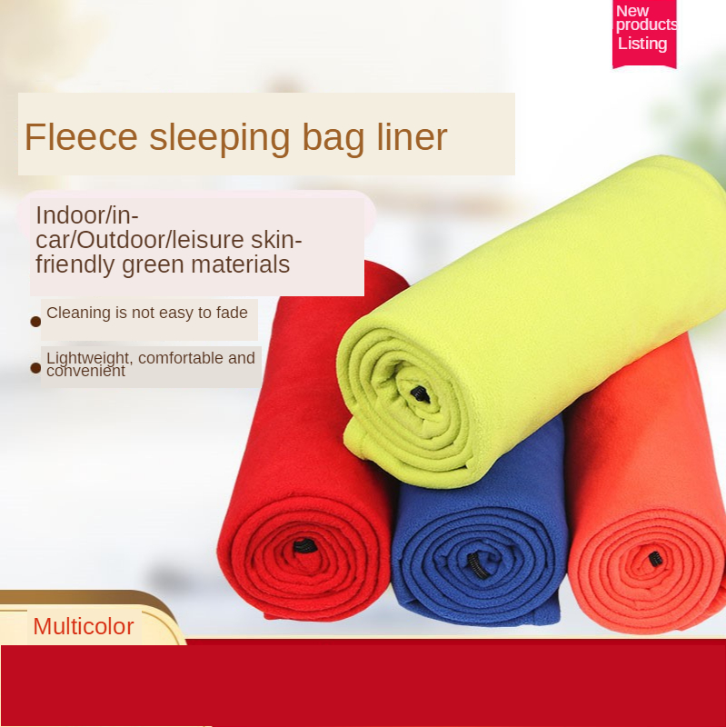 2-sided fleece ultra-light portable outdoor indoor in car hotel leisure camping travel hotel separate dirty sleeping bag liner