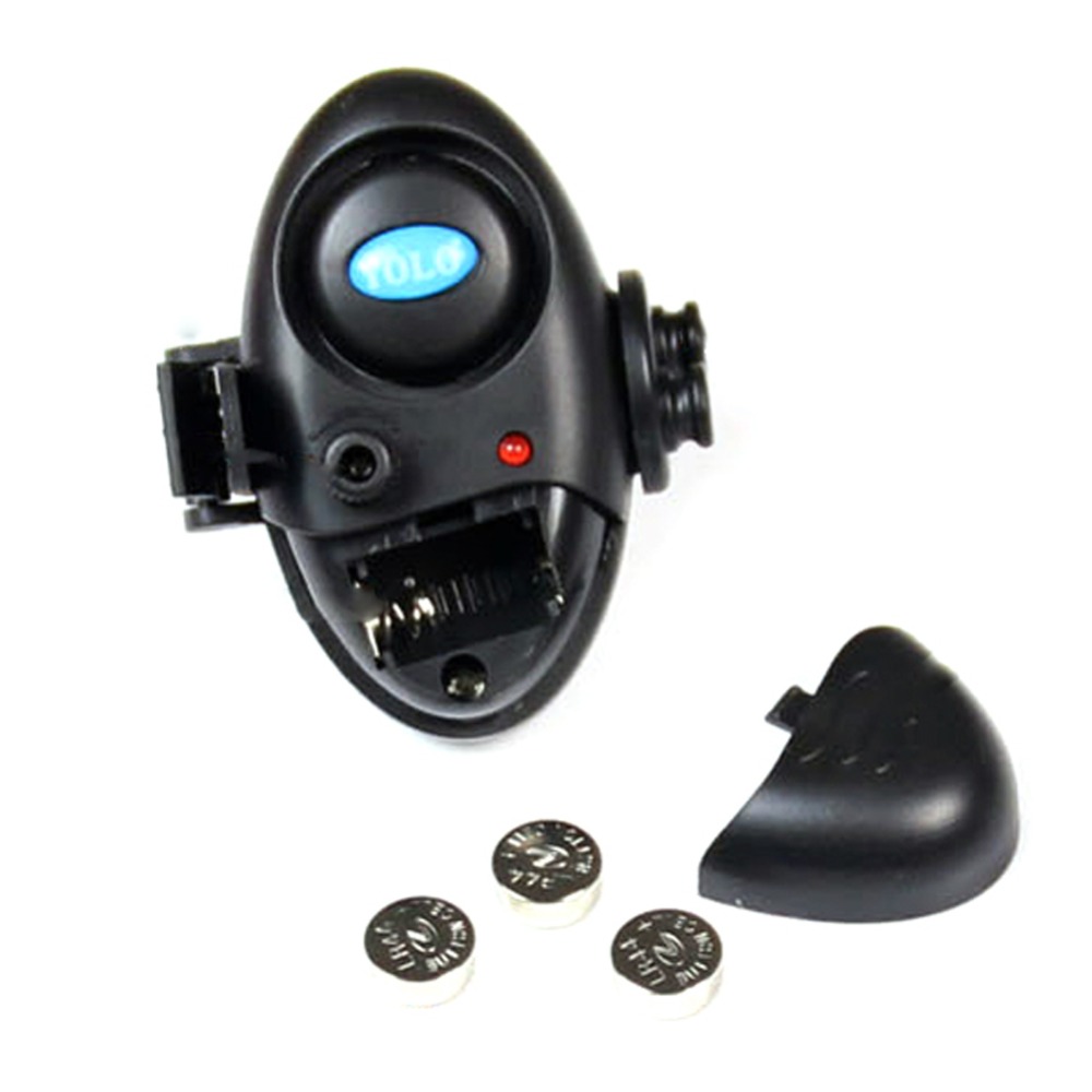 Hot Fishing Electronic LED Light Fish Bite Sound Alarm Bell Clip On Fishing Rod Black Tackle Fish Finder