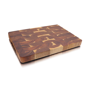 Jaswehome Premium End Grain Acacia Wood Cutting Board With Hand Grips Solid Sturdy Chopping Serving Tray Platter Perfect Gift