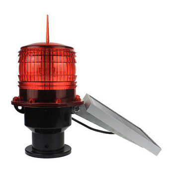 Red Solar 4.8V 630MA 3W Lamp Aviation Obstruction Lights Navigation Warning Light Outdoor Lighting 29 x 16cm IP66 500m to 1km