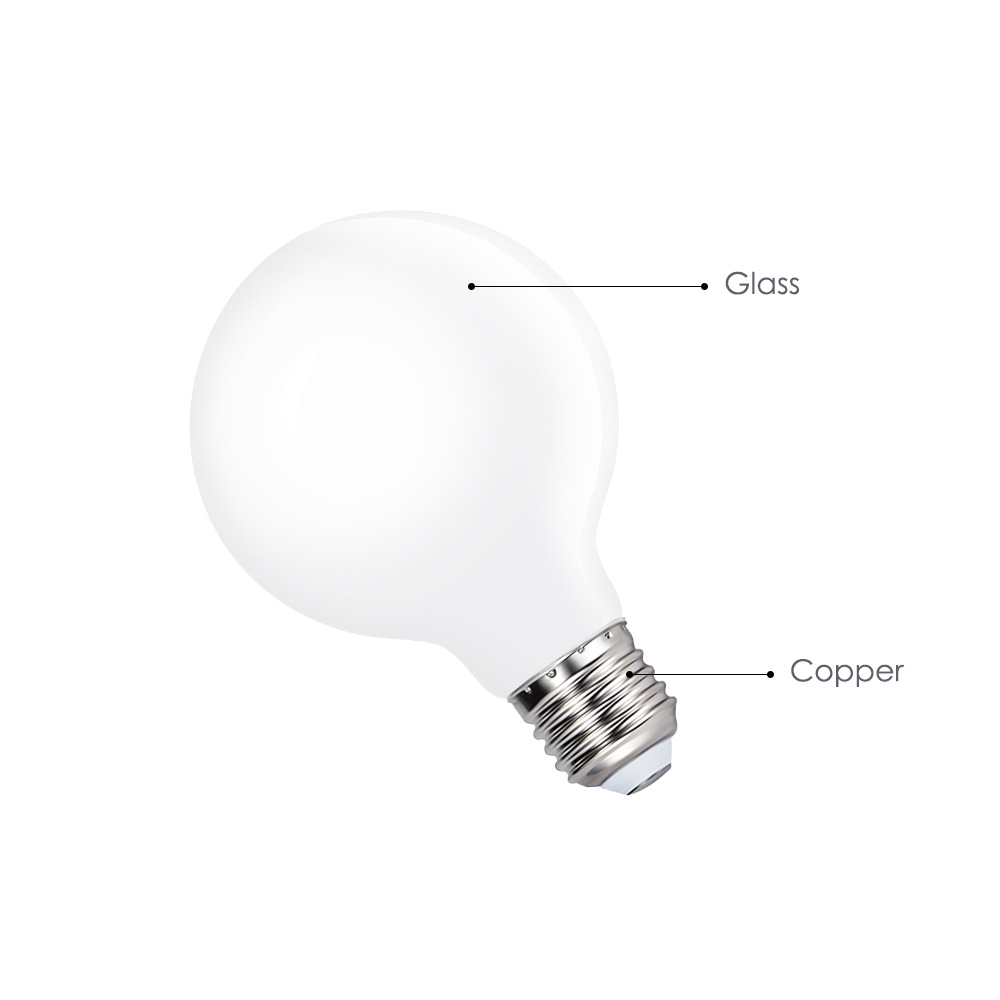 G80 LED Globe Light Bulb Energy Saving Edison E27 LED Bulb Lamp Warm White Lighting 6W Omnidirectional Lighting Glass Lamp Shade