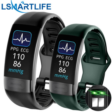 P11 Plus ECG+PPG Smart Bracelet Blood Pressure Heart Rate Monitor Band Fitness Tracker Pedometer Waterproof Sport Smartband