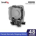 SmallRig GH5 Half Cage + Dual Rod Clamp Baseplate System Kit for Panasonic Lumix GH5 Camera Cage with Battery Grip -2024