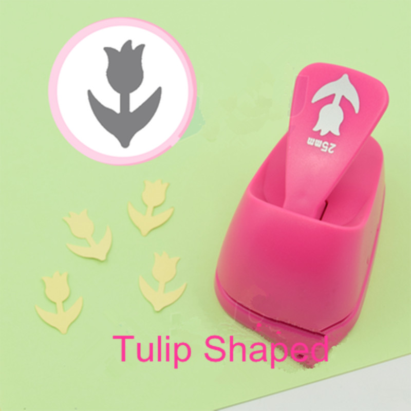 Free Shipping M size Tulip shaped save power paper/eva foam craft punch Scrapbook Handmade punchers flower hole punches puncher