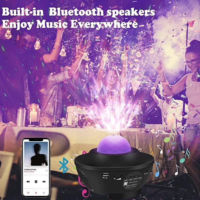 LED sky Galaxy Star Projector Remote Bluetooth music box player colour holiday Lighting Lamp USB rechargable Starry night lamp