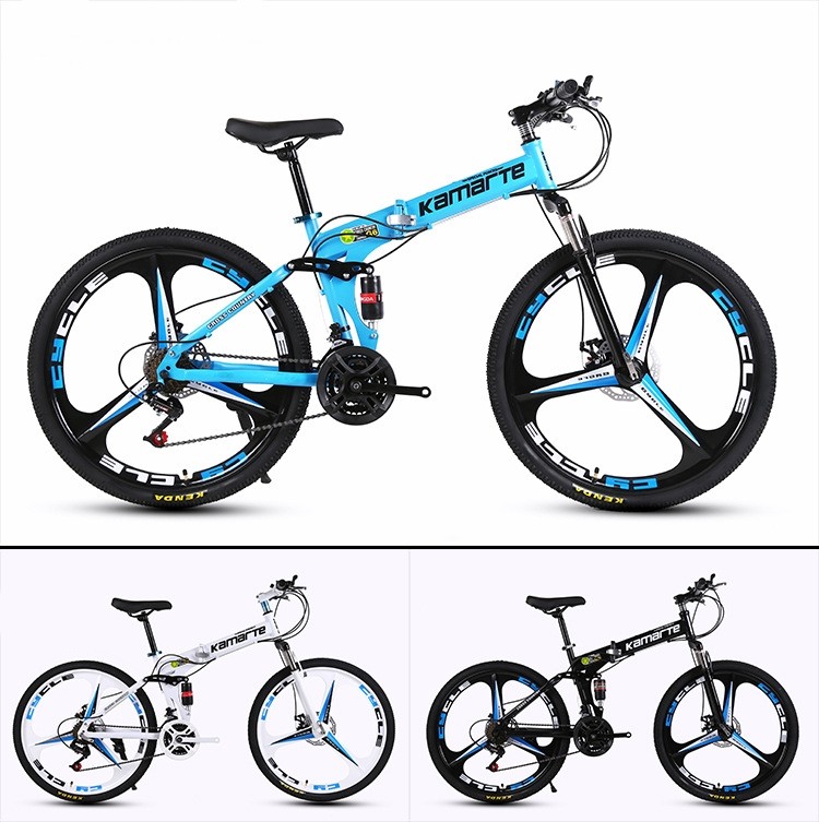 Comfortable 24/26 inch 30 speed Variable Speed Double Shock-Absorbing Disc Brake Adult Bicycle Folding Mountain Bike 2020 New