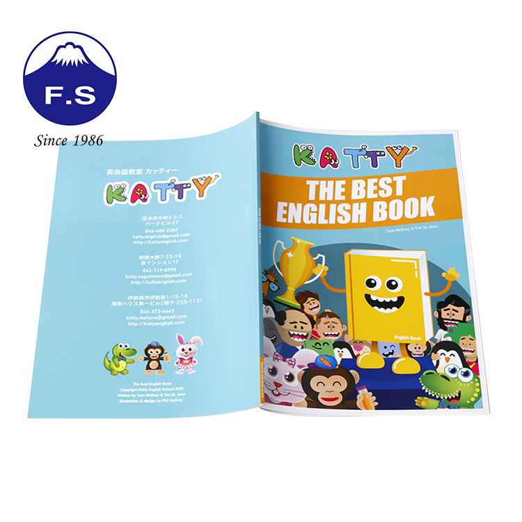 Perfect Binding Colorful Children Story Softcover Book