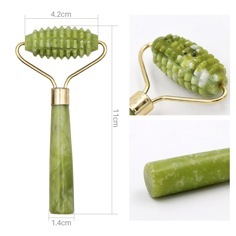 Facial Massage Roller Guasha Board Double Heads Jade Stone Face Lift Body Skin Relaxation Slimming Beauty Neck Thin Lift