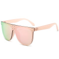 2020 Fashion Unique Mirror Square Sunglasses Women Men Brand Designer Oversized Reflective Pink Glasses Female Eyewear UV400