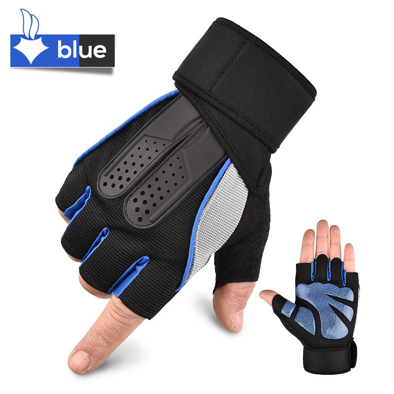 1 Pairs Elastic Gym Gloves Heavyweight Sports Exercise Weight Lifting Gloves Body Building Training Fitness Gloves for Men Women