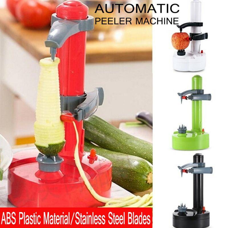 Multifunction Electric Vegetables Fruit Apple Potato Peeler Automatic Peeling Machine Touch Auto Rotate Peeler 2 Extra Blades