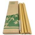 10Pcs/Set 8inch Bamboo Straw Reusable Drinking Straws with Case + Clean Brush Eco-friendly Natural Organic Bamboo Straw