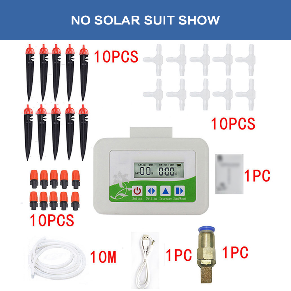 Intelligent Garden Automatic Watering Device Solar Energy Plant Drip Irrigation Water Pump Timer System Flowers Care