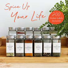 high quality Lead-Free spice durable glass jars