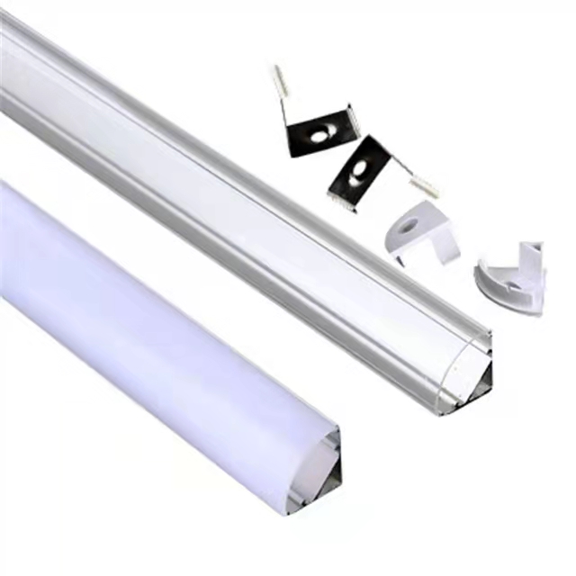 50CM U /V Styles LED Aluminium Profile for Under Cabinet LED Light Bar, Aluminum Channel Bracket Transparent/Milky Cover
