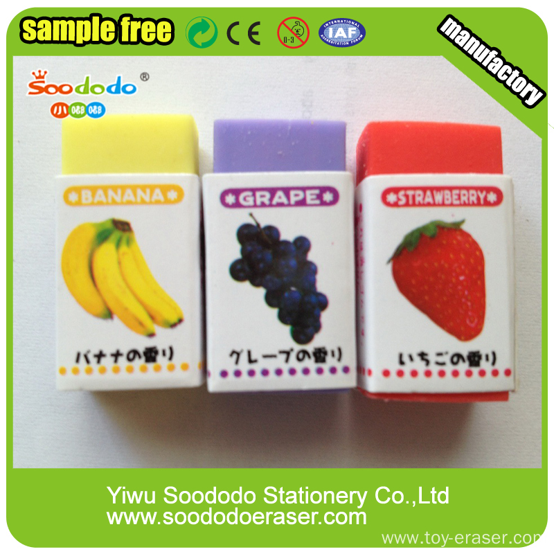 Cheap Promotional Fruit Scented Eraser For Children China Manufacturer