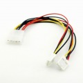 5pcs 4 Pin Molex to Dual 4 Pin Floppy PC Power Y Splitter Adapter Connector Cable for Floppy Drive FDD 20cm