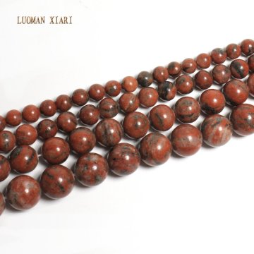 Fine AAA 100% Natural Black Red Jasper Round Stone Beads For Jewelry Making DIY Bracelet Neckalce 4/6/8/10/12 mm Strand 15''