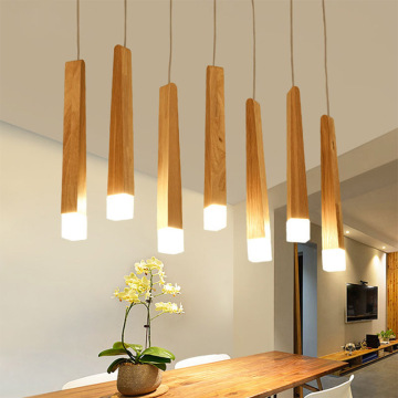 WOODSMAN Simple Style Solid Wood Chandelier LED Patch Office Restaurant Bar Cafe Living Room Natural Wood Chandelier