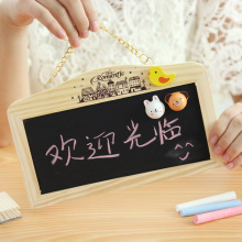 Hanging double-sided magnetic mini wooden message board creative notice promotional advertising hanging message board