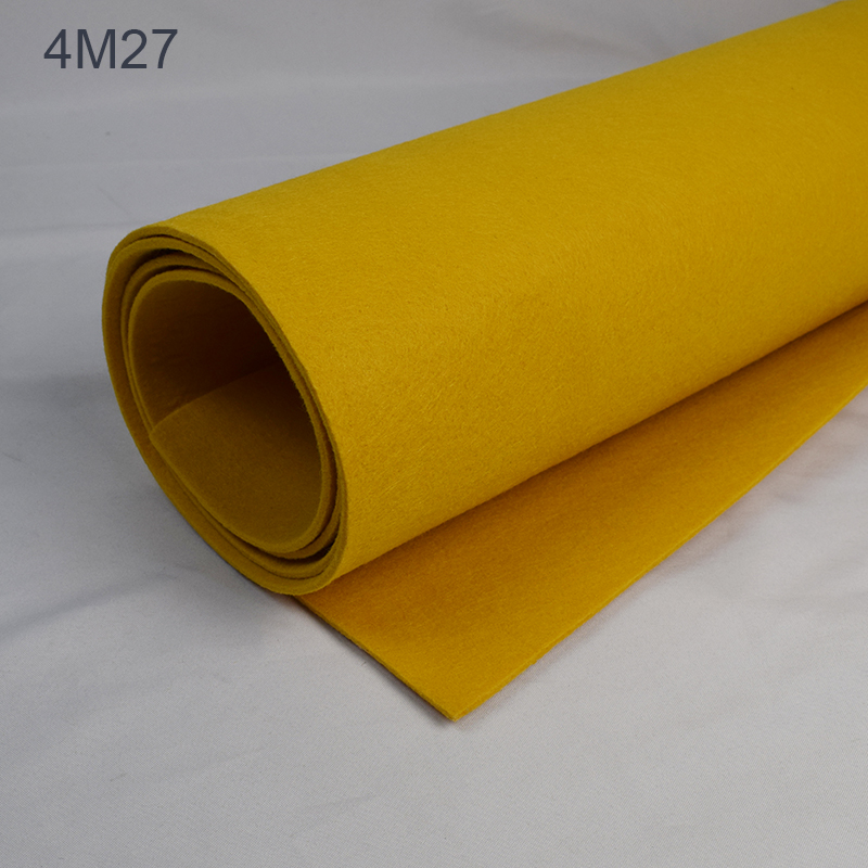 4mm 45x90cm roll thick Not Real Wool Polyester Non woven Felt Fabric Handmade fieltro vilt diy craft manualidades costura Yellow