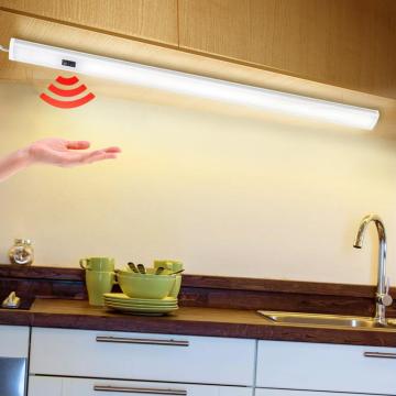 Hand Sweep Light Kitchen Cabinet 3 Color Changeable LED Lights Motion Sensor Hand Waving Lamp luz led 12V abajour Indoor light