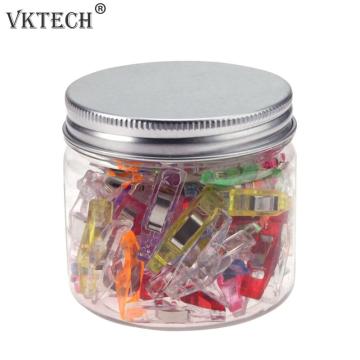 50pcs Plastic Sewing Clips Holder Tools for DIY Patchwork Fabric Clip Quilting Hemming Craft Sewing Knitting Tools Random Color