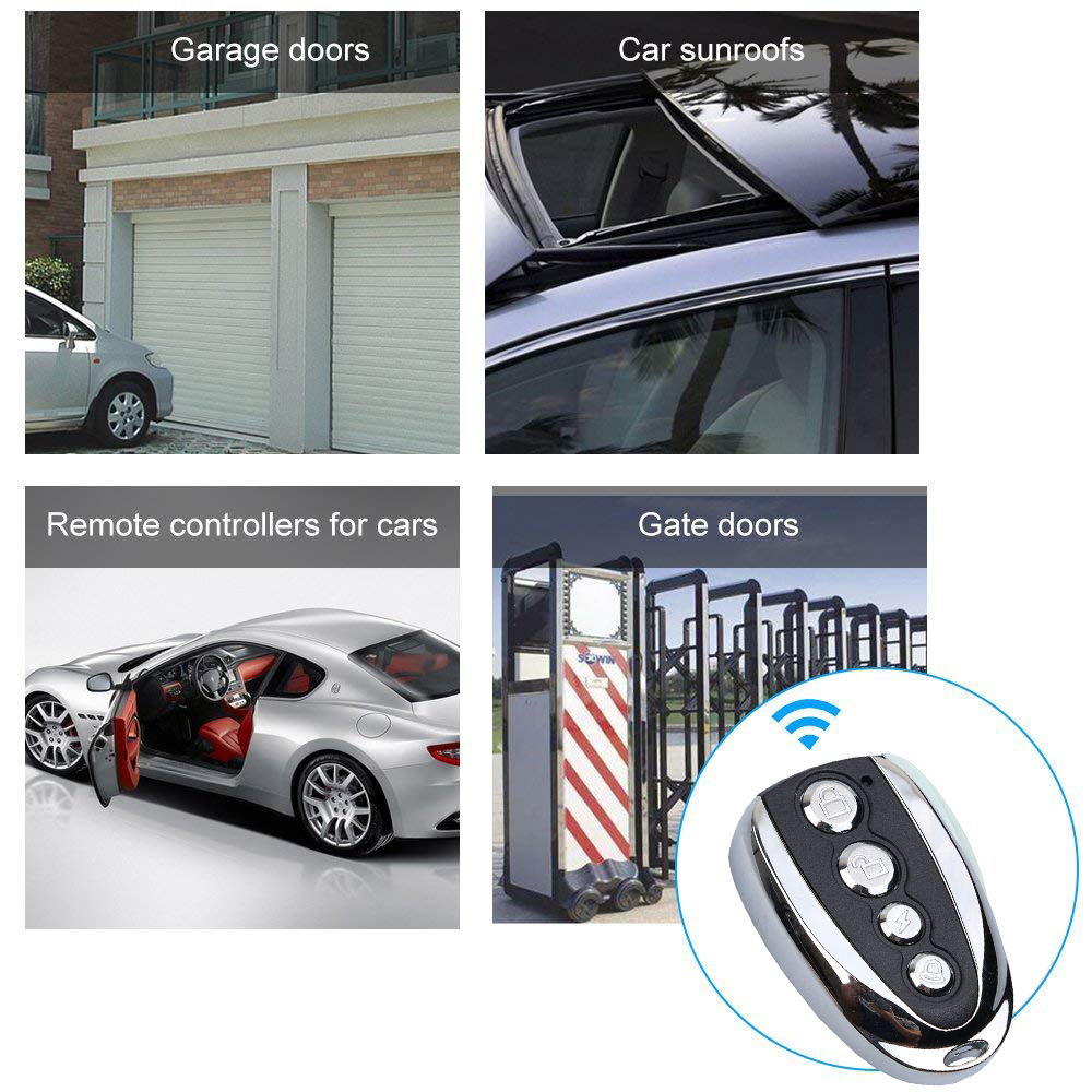 kebidumei Remote Control Cloning Gate for Garage Door Car Alarm Products Keychain 433 Mhz