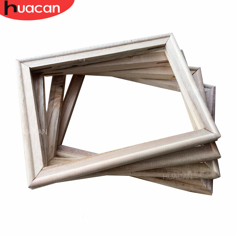 HUACAN Photo Frame Oil Painting By Number Accessories Inner Frame Wood Frame For Oil Painting DIY