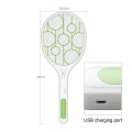 Blue/Green Mosquito Swatter Killer USB Rechargeable Electric LED light Tennis Bat Handheld Racket Insect Fly Bug Wasp