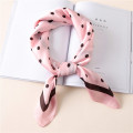 New square scarf women high quality silk scarves fashion Dot printed headband lady office neckerchief foulard bandana 70x70cm