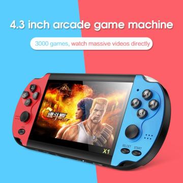 X1 Game Console 4.3-inch Game Console YLW Base Joystick For Switch Game Console 8G Built-in 10,000 Games Handheld Game Players